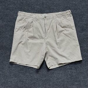 HB Shorts Mens 41 Khaki Pleated Chino Casual Zip Fly Pockets Belt Loops Classic